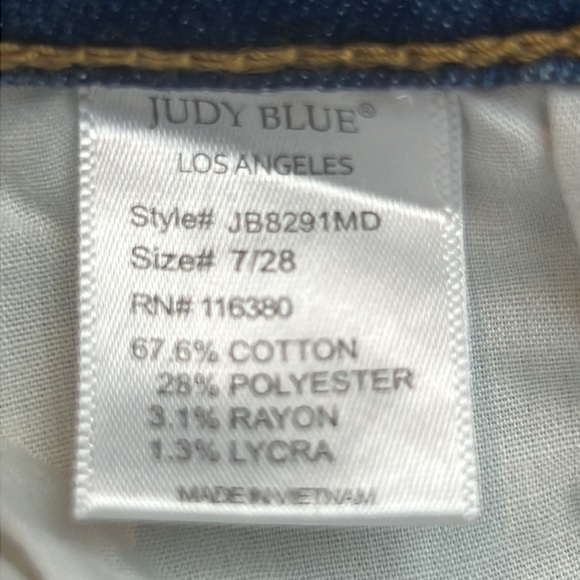 Judy, blue skinny fit, distressed Frayed Jeans SZ 7/28 - Picture 6 of 6